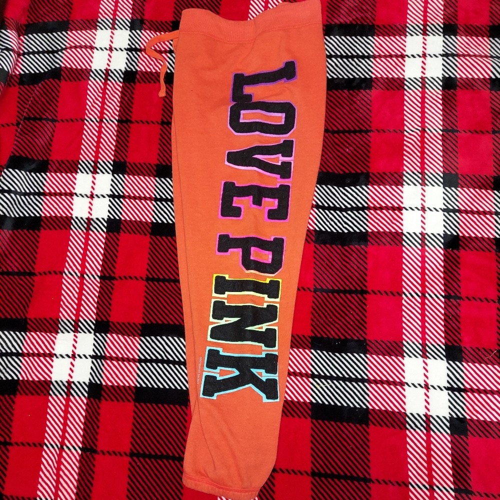 Victoria's secret PINK Large Orange sweatpants